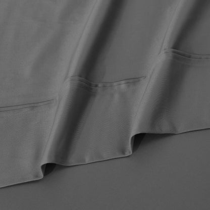 Jeu de draps uni en coton égyptien supérieur, 1200 fils, respectueux de l'environnement.