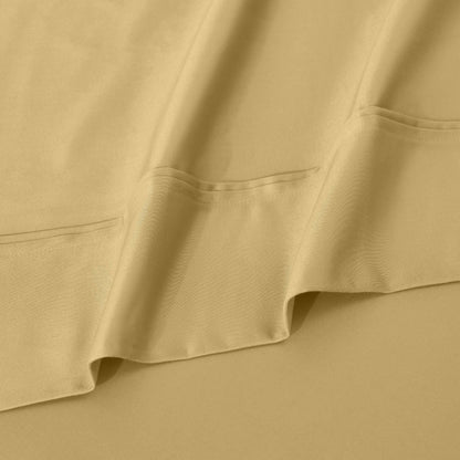 Jeu de draps uni en coton égyptien supérieur, 1200 fils, respectueux de l'environnement.