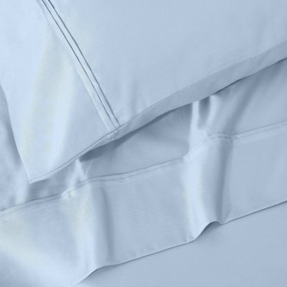 Jeu de draps uni en coton égyptien supérieur, 1200 fils, respectueux de l'environnement.
