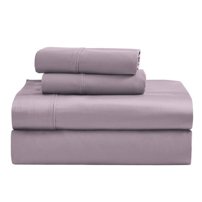 Jeu de draps uni en coton égyptien supérieur, 1200 fils, respectueux de l'environnement.