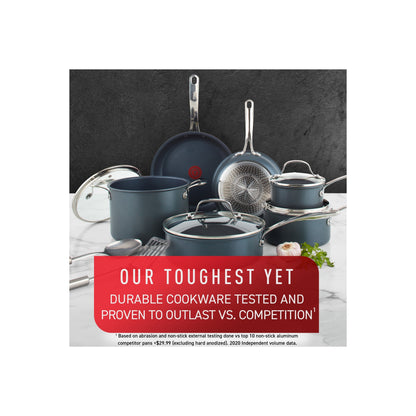 Ensemble de casseroles et poêles antiadhésives T-fal Platinum avec base induction, collection Unlimited Cookware, 12 pièces