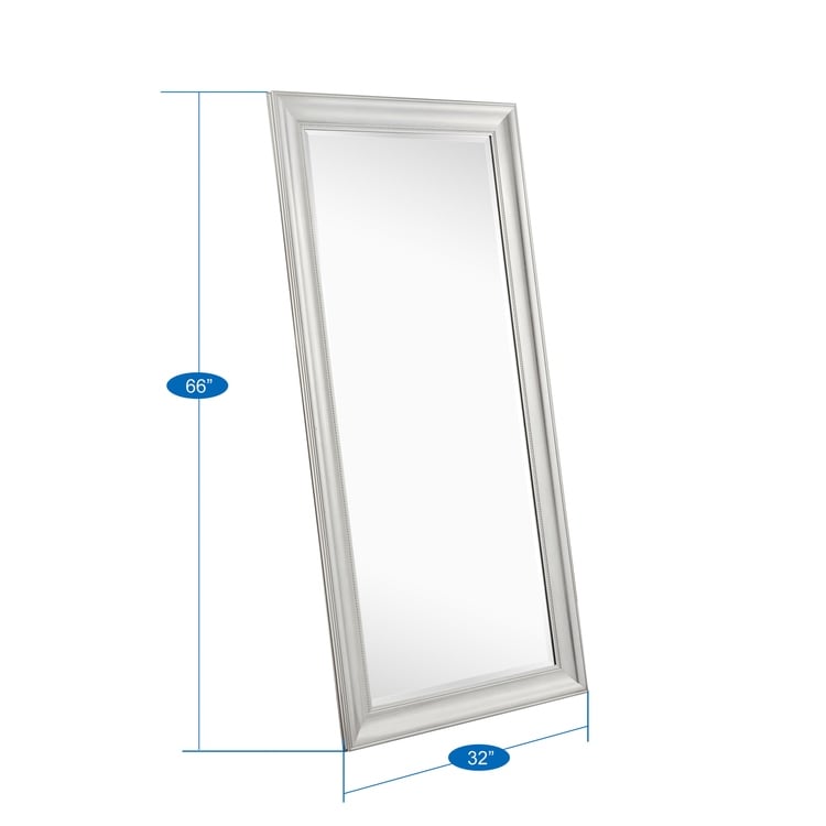 Grand miroir à perles pleine longueur - Miroir grand format pour corps entier, à poser ou à accrocher au mur