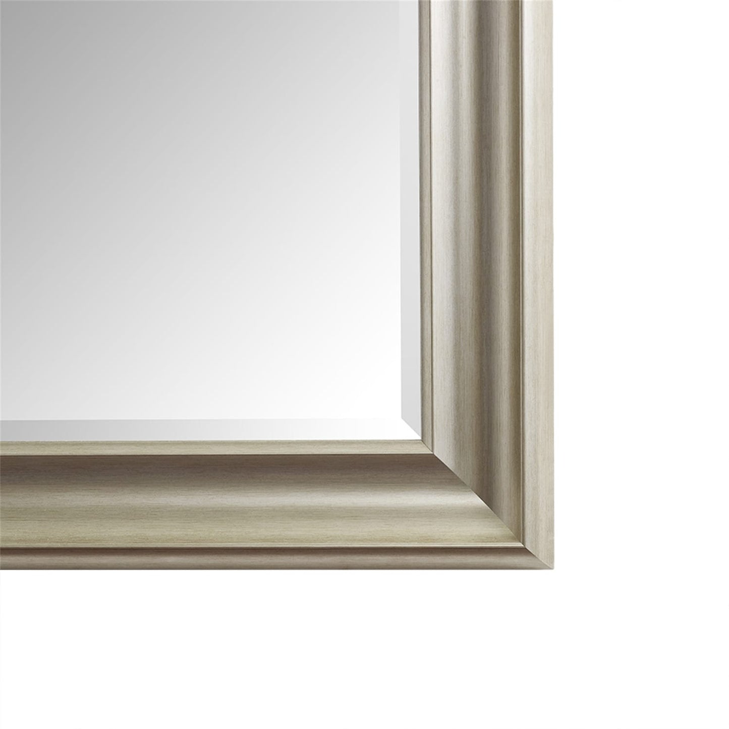 Grand miroir, miroir pleine taille, miroir rectangulaire surdimensionné, cadre en faux bois lisse, miroir mural suspendu.