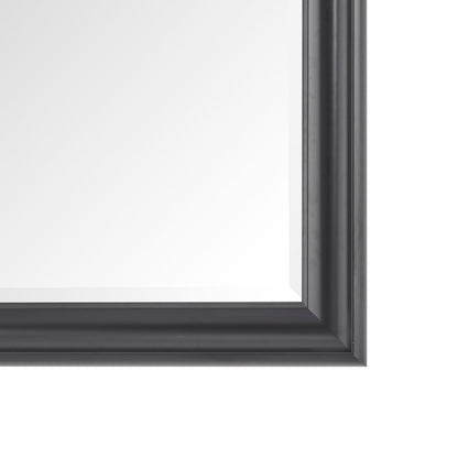 Grand miroir, miroir pleine taille, miroir rectangulaire surdimensionné, cadre en faux bois lisse, miroir mural suspendu.
