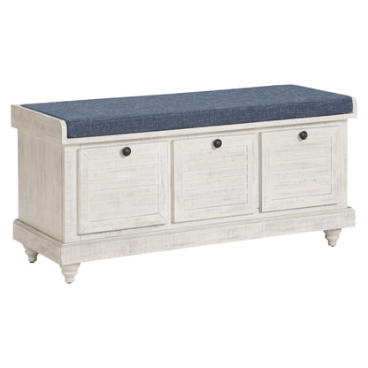 Le banc de rangement Arbakka gris de The Gray Barn