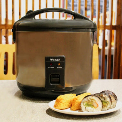 Tiger JNP-S55U-HU Casserole à riz et réchaud 3 tasses, gris acier inoxydable