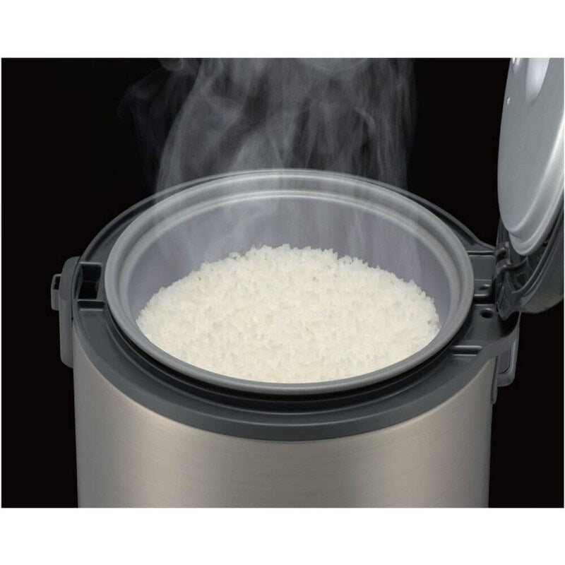 Tiger JNP-S55U-HU Casserole à riz et réchaud 3 tasses, gris acier inoxydable