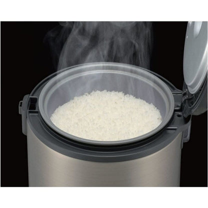 Tiger JNP-S55U-HU Casserole à riz et réchaud 3 tasses, gris acier inoxydable