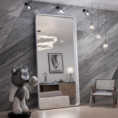 TokeShimi Miroir mural de salle de bain avec cadre métallique moderne