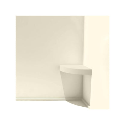 Transolid Studio, siège de douche d'angle mural en surface solide, 14 po x 14 po - 14,5 x 14,25 x 3