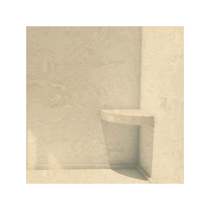 Transolid Studio, siège de douche d'angle mural en surface solide, 14 po x 14 po - 14,5 x 14,25 x 3