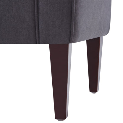 Banc de rangement capitonné, banc avec accoudoirs, banc d'entrée avec couvercle à rabat, 50,4 pouces.
