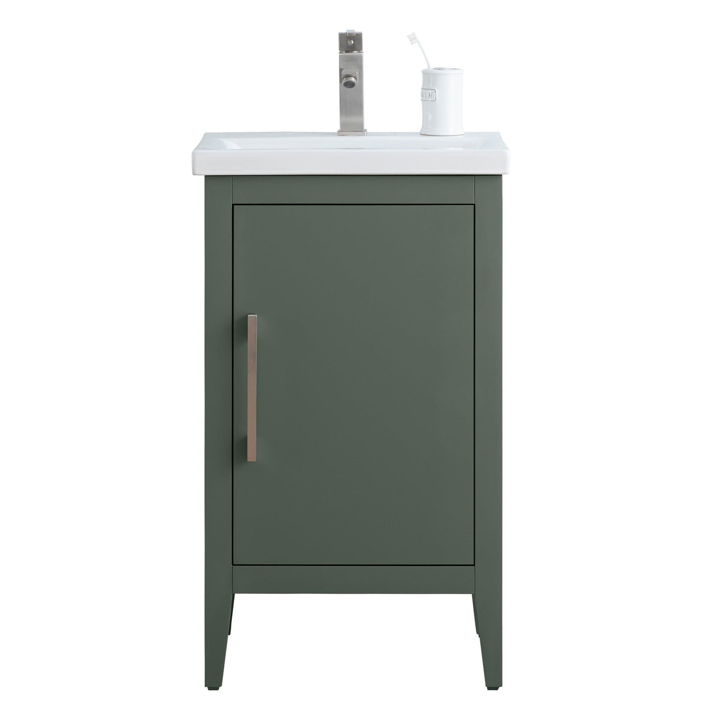Meuble-lavabo de salle de bain Vanity Art à lavabo simple, 20, 24 ou 30 pouces, avec dessus en céramique.