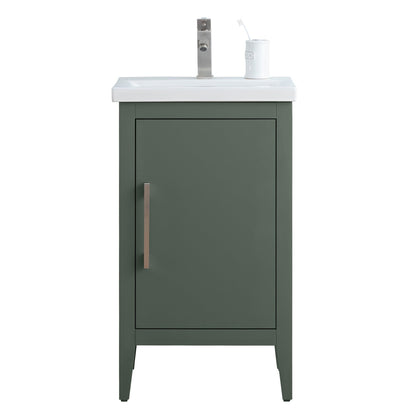 Meuble-lavabo de salle de bain Vanity Art à lavabo simple, 20, 24 ou 30 pouces, avec dessus en céramique.