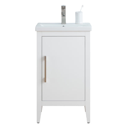 Meuble-lavabo de salle de bain Vanity Art à lavabo simple, 20, 24 ou 30 pouces, avec dessus en céramique.