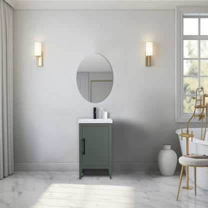 Meuble-lavabo de salle de bain Vanity Art à lavabo simple, 20, 24 ou 30 pouces, avec dessus en céramique.