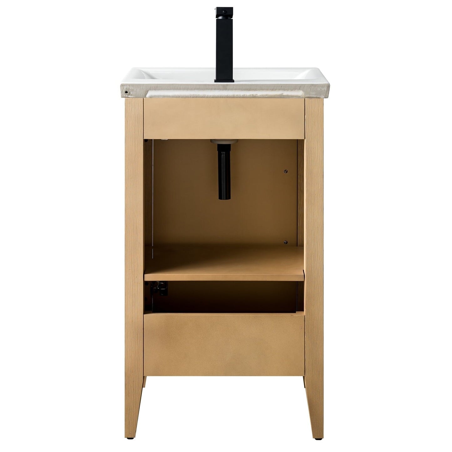 Meuble-lavabo de salle de bain Vanity Art à lavabo simple, 20, 24 ou 30 pouces, avec dessus en céramique.