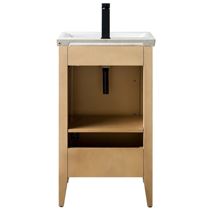 Meuble-lavabo de salle de bain Vanity Art à lavabo simple, 20, 24 ou 30 pouces, avec dessus en céramique.