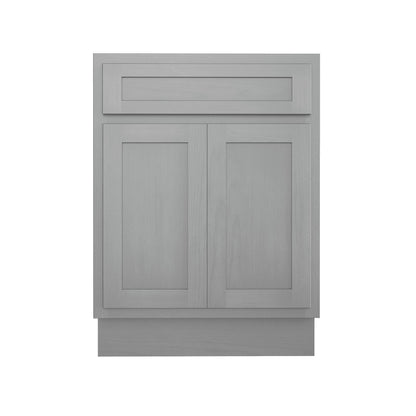 Meuble-lavabo de salle de bain Vanity Art en bois massif de 60 cm (24 pouces) avec lavabo simple.