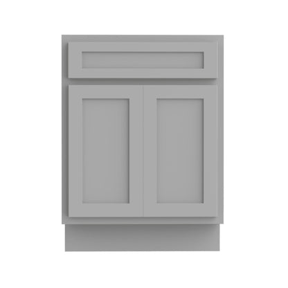 Meuble-lavabo de salle de bain Vanity Art en bois massif de 60 cm (24 pouces) avec lavabo simple.