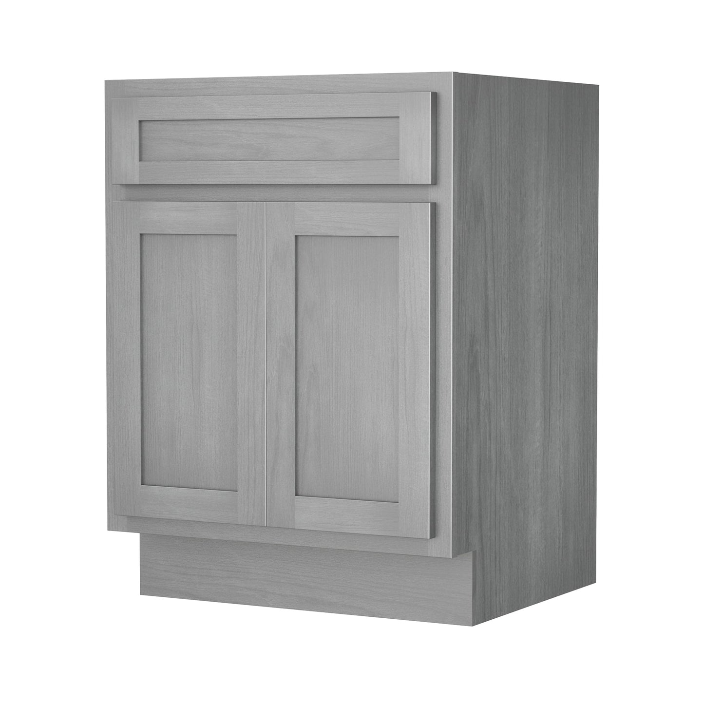 Meuble-lavabo de salle de bain Vanity Art en bois massif de 60 cm (24 pouces) avec lavabo simple.