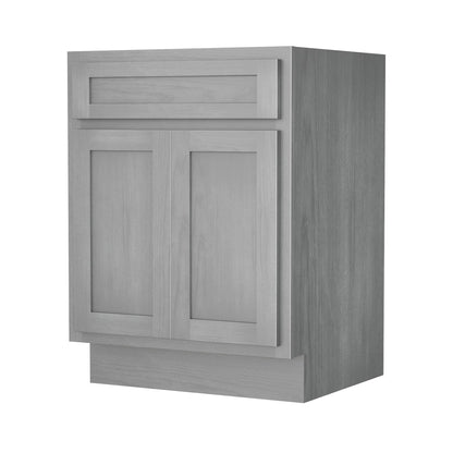 Meuble-lavabo de salle de bain Vanity Art en bois massif de 60 cm (24 pouces) avec lavabo simple.