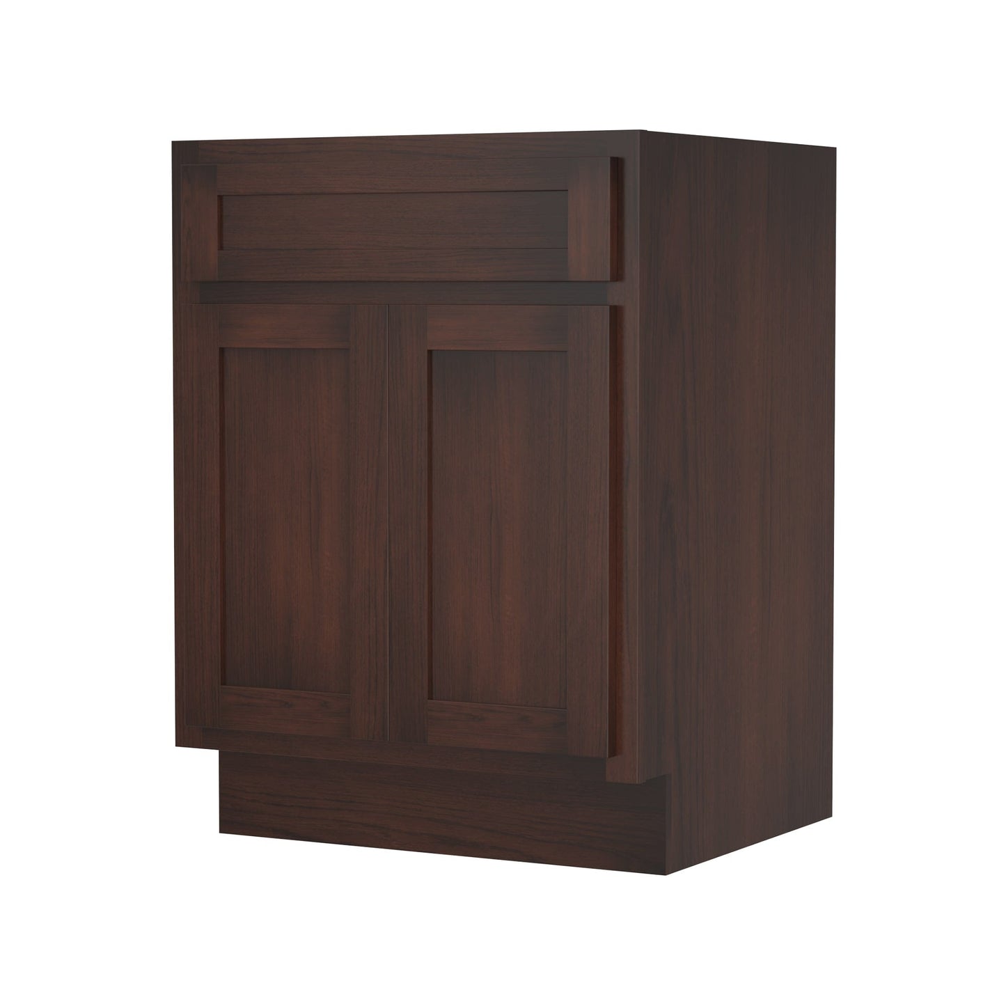 Meuble-lavabo de salle de bain Vanity Art en bois massif de 60 cm (24 pouces) avec lavabo simple.