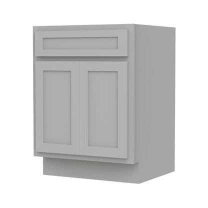 Meuble-lavabo de salle de bain Vanity Art en bois massif de 60 cm (24 pouces) avec lavabo simple.