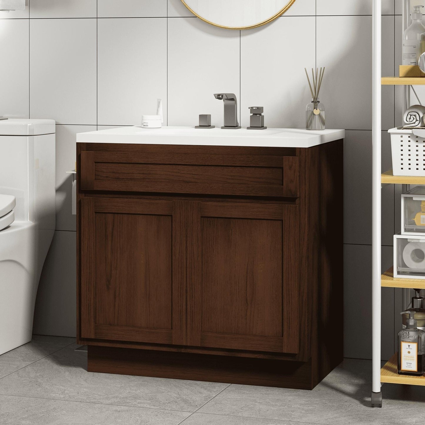 Meuble-lavabo de salle de bain Vanity Art à lavabo simple de 36 pouces