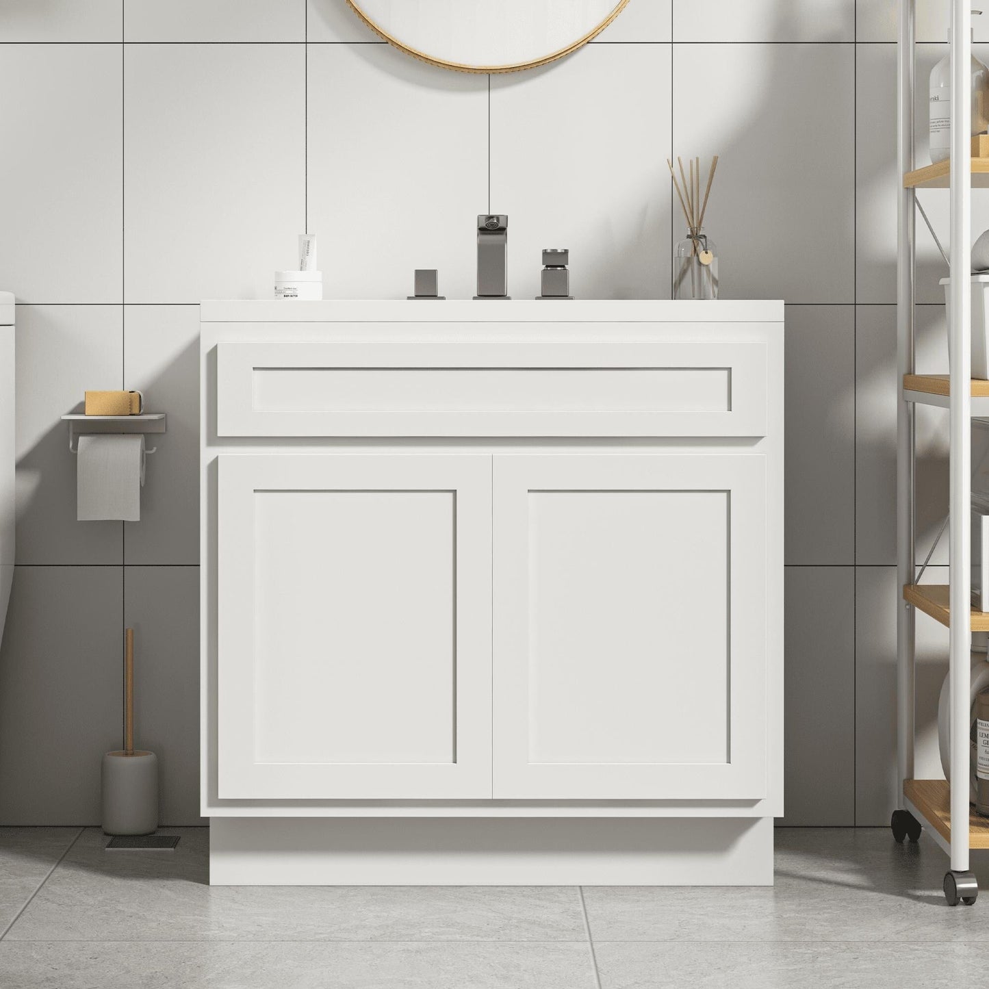 Meuble-lavabo de salle de bain Vanity Art à lavabo simple de 36 pouces