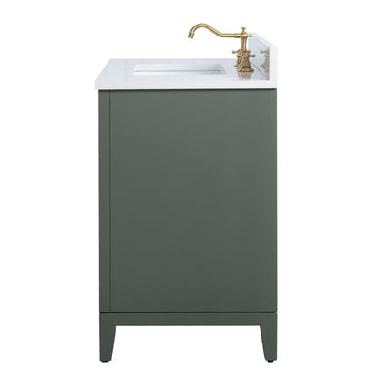 Meuble-lavabo Art pour salle de bain avec lavabo en céramique et plan de travail en marbre composite.