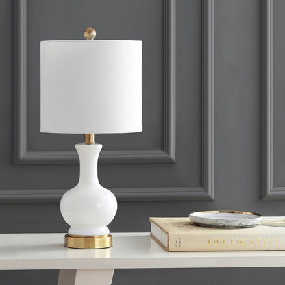 Lampe de table LED Vermont 22 en verre et métal, blanche (lot de 2) par JONATHAN Y