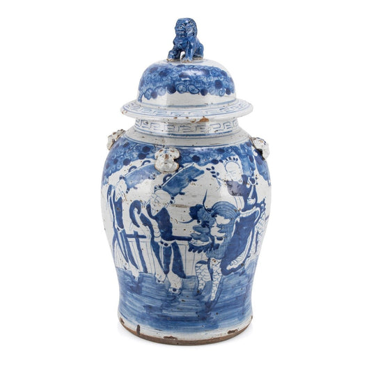 Pot de temple vintage à motif d'enfants enchantés - Grand modèle