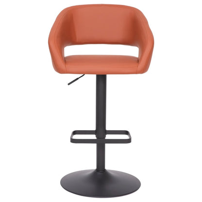 Tabouret de bar moderne rembourré et à hauteur réglable avec dossier arrondi