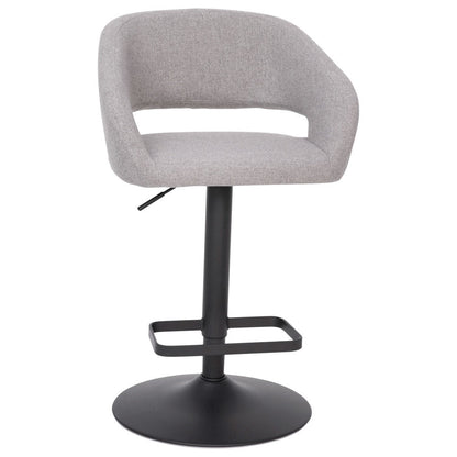 Tabouret de bar moderne rembourré et à hauteur réglable avec dossier arrondi