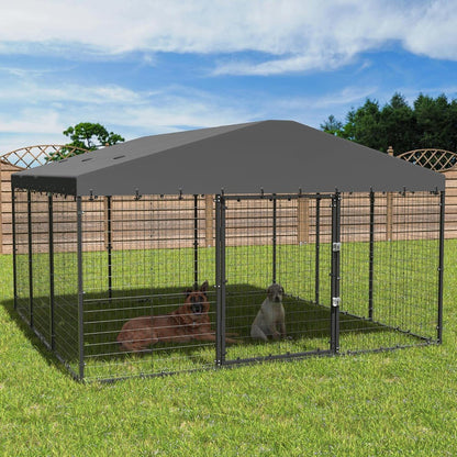 W 118 x D 118 x H 70 Grande Cabane pour Chien d'Extérieur, Abri pour Chien Robuste avec Toit Imperméable