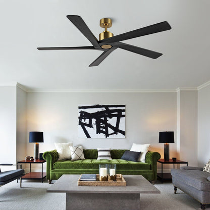 WINGBO Ventilateur de plafond intérieur à 54 pouces avec moteur DC, sans éclairage - N/A