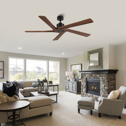 WINGBO Ventilateur de plafond intérieur à 54 pouces avec moteur DC, sans éclairage - N/A