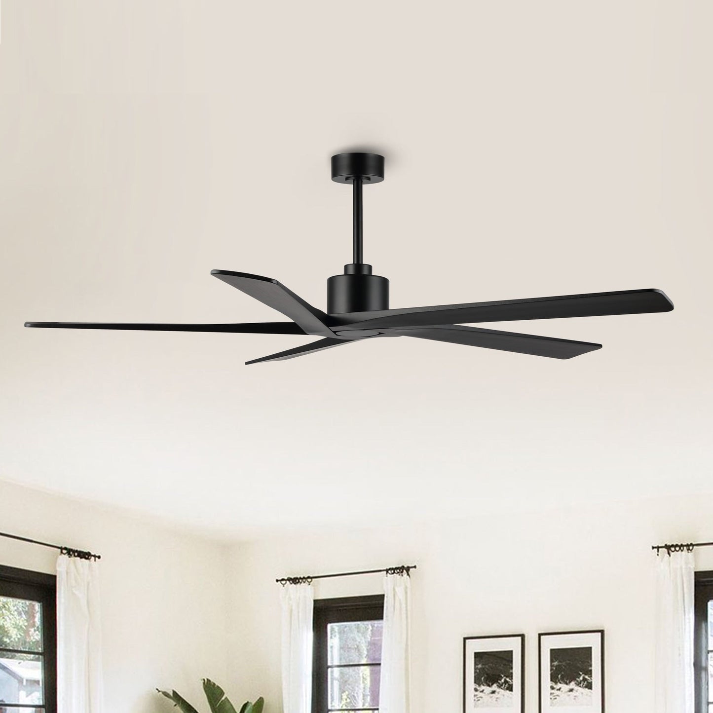 WINGBO Ventilateur de plafond intérieur à 54 pouces avec moteur DC, sans éclairage - N/A