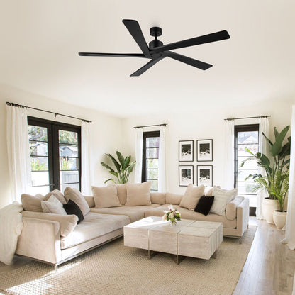 WINGBO Ventilateur de plafond intérieur à 54 pouces avec moteur DC, sans éclairage - N/A