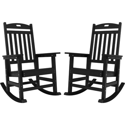 WINSOON Chaise à bascule d'extérieur pour tout type de météo, lot de 2