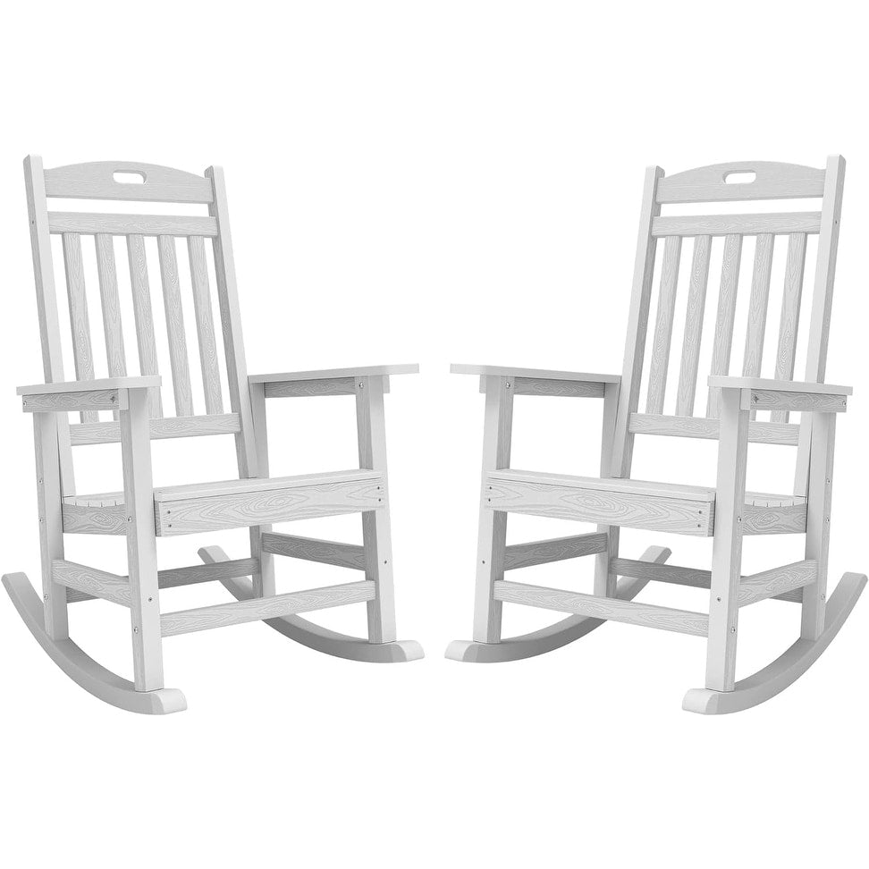 WINSOON Chaise à bascule d'extérieur pour tout type de météo, lot de 2