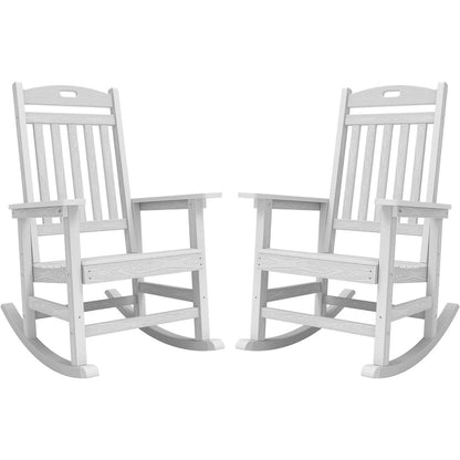WINSOON Chaise à bascule d'extérieur pour tout type de météo, lot de 2