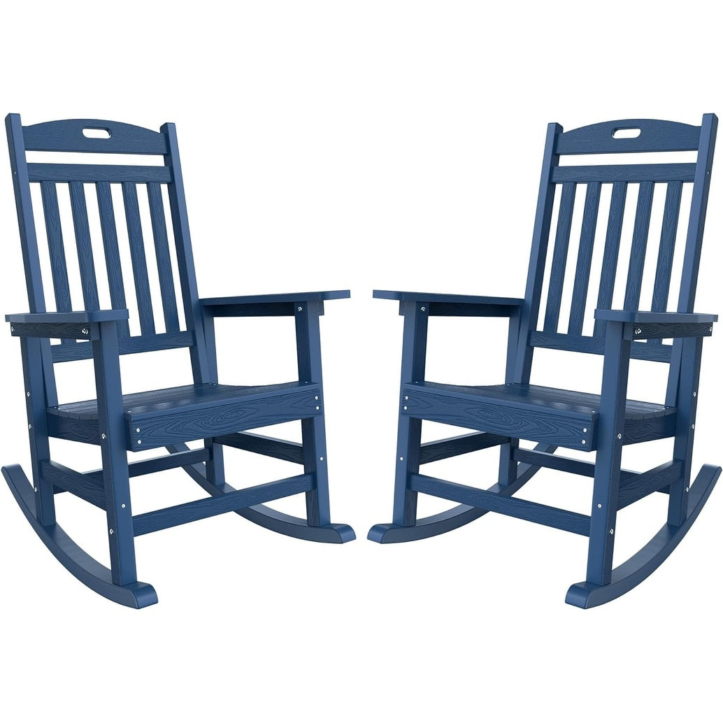 WINSOON Chaise à bascule d'extérieur pour tout type de météo, lot de 2