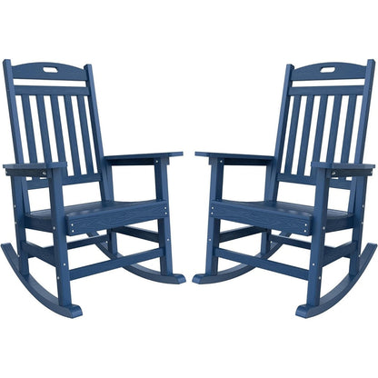 WINSOON Chaise à bascule d'extérieur pour tout type de météo, lot de 2