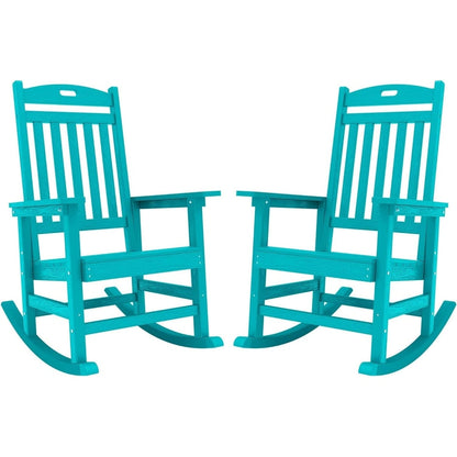WINSOON Chaise à bascule d'extérieur pour tout type de météo, lot de 2