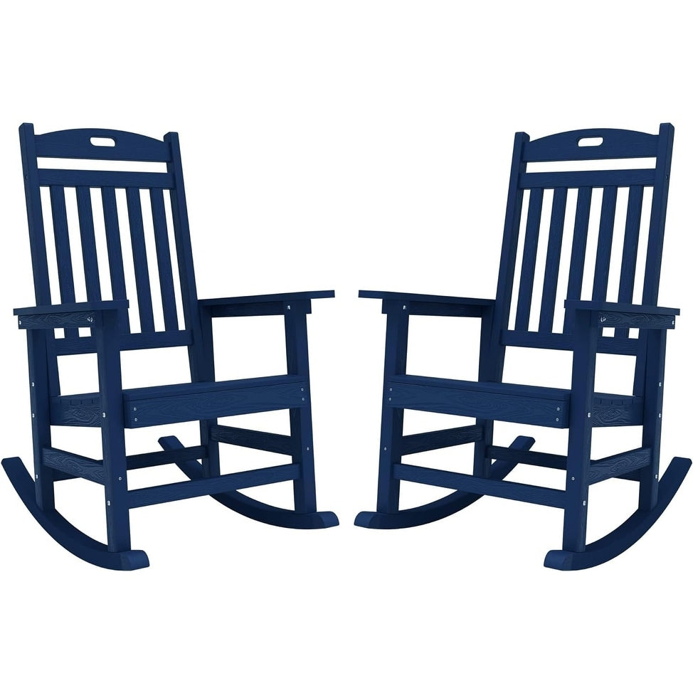 WINSOON Chaise à bascule d'extérieur pour tout type de météo, lot de 2