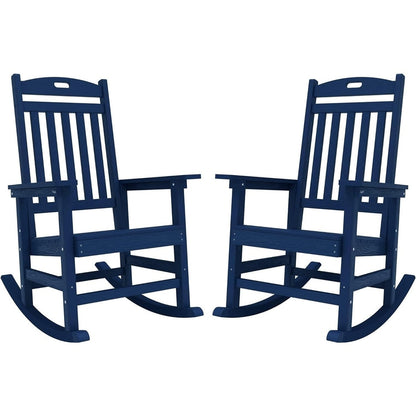WINSOON Chaise à bascule d'extérieur pour tout type de météo, lot de 2
