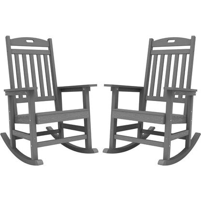 WINSOON Chaise à bascule d'extérieur pour tout type de météo, lot de 2
