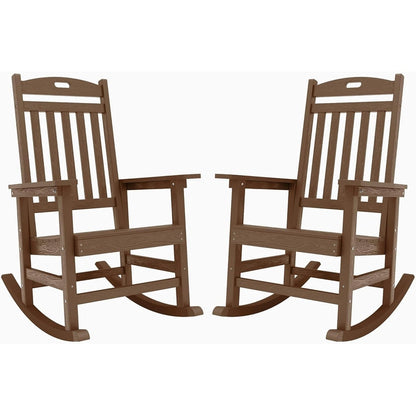 WINSOON Chaise à bascule d'extérieur pour tout type de météo, lot de 2